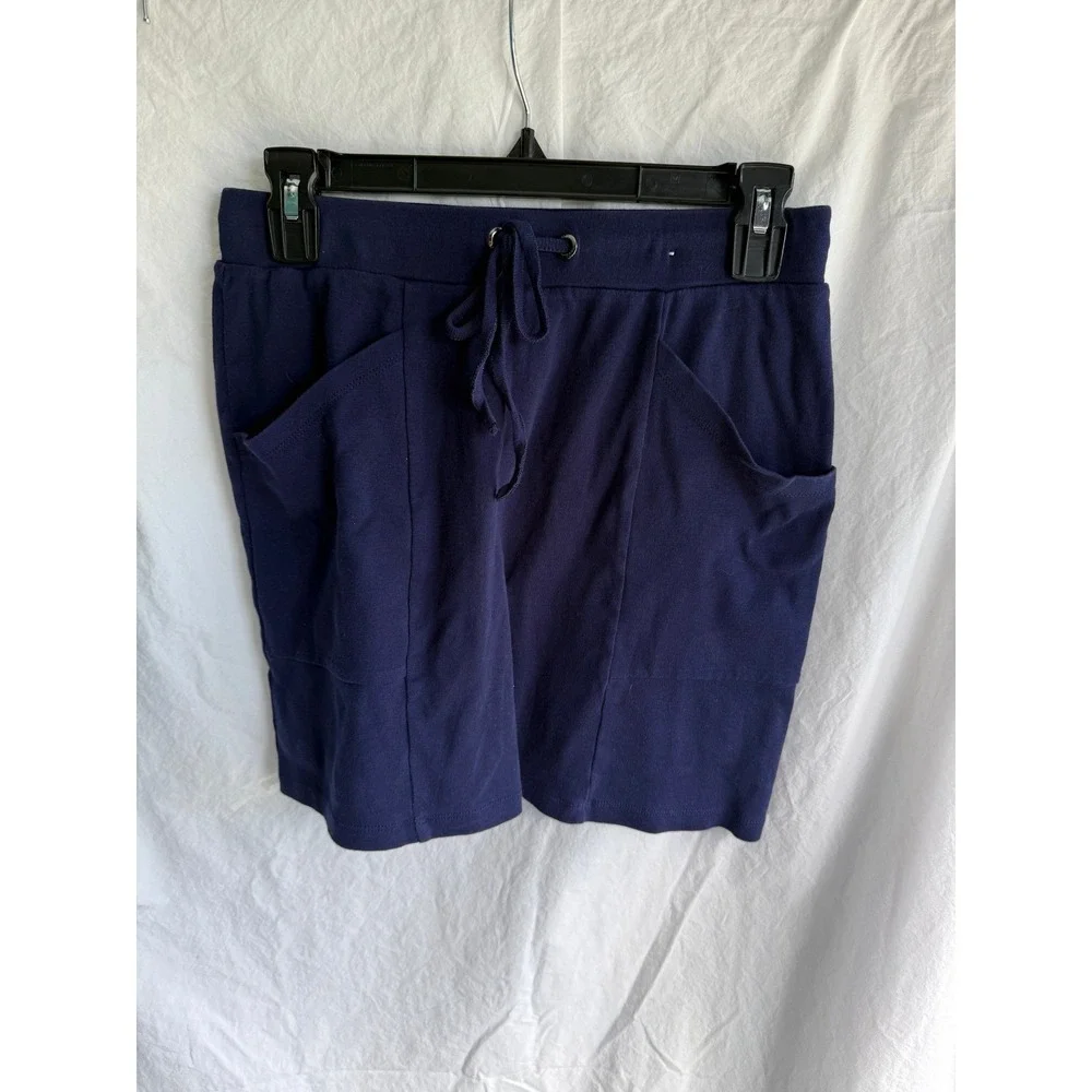 Jones New York Signature Navy Blue Knit Mini‎ Skirt with Pockets Small